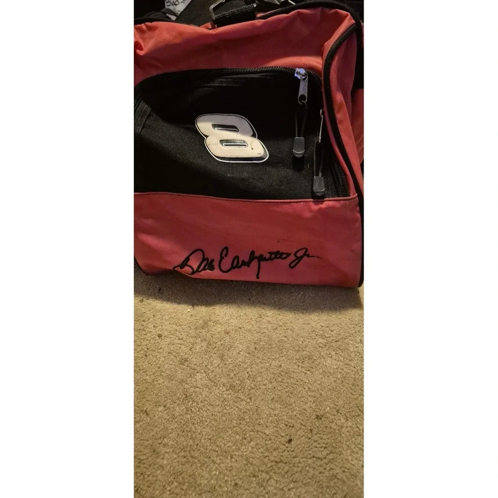 Dale Earnhardt Jr #8 NASCAR Duffel Bag Red Black Travel Gym Bag